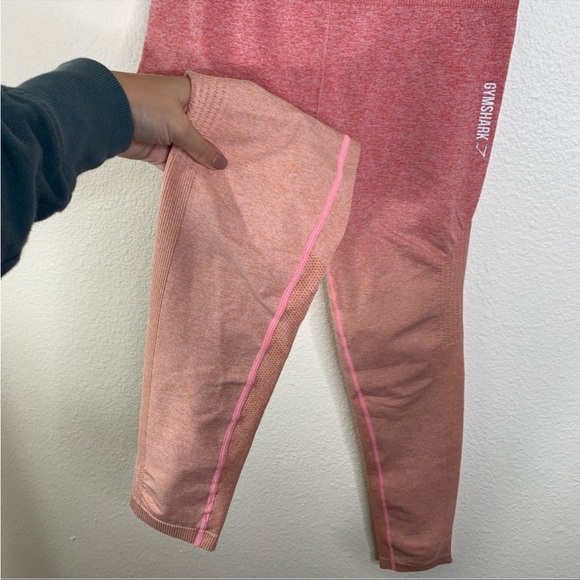 Gymshark Seamless Ombre Pink/Orange Leggings Size Medium - Picture 4 of 8